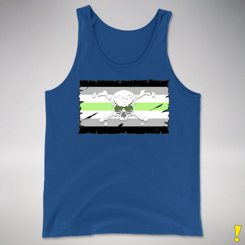 Agender Pride Pirate Flag Premium Tank Top - Royal Blue